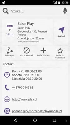 Nawigacja Play android App screenshot 1